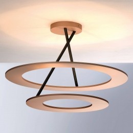 BoppStellaLEDplafondlamp2ringenrozezwart