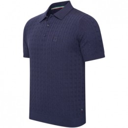 PoloShirtKorteMouwCappuccinoItaliaCaorleCableKnitPolo