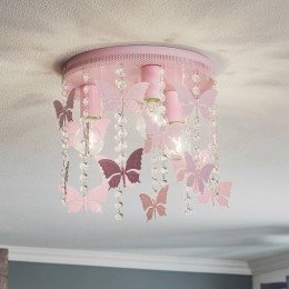 Eko-LightPlafondlampAngelicainrozemetvlinders