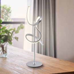 JUSTLIGHTCurlsLEDtafellampzilvermetaal53cmhoogdimbaar
