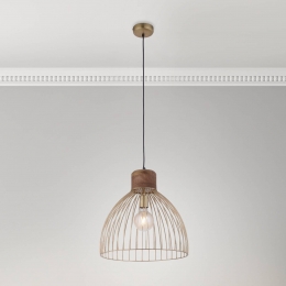 JUSTLIGHTHanglampAlamimangohoutmessingmat3-lamps