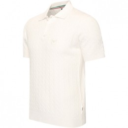 PoloShirtKorteMouwCappuccinoItaliaCaorleCableKnitPolo