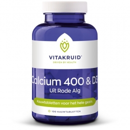 GratisVerzendingVitakruidCalcium400D3uitRodeAlg100kauwtabletten