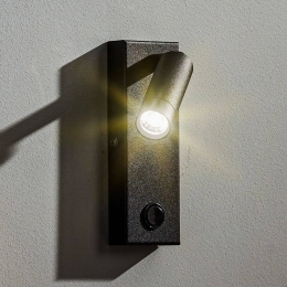 TKLightingLEDwandlampEnzohoekigmetschakelaarzwart
