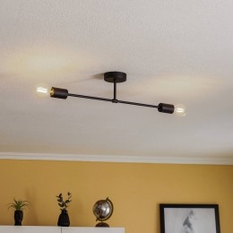 HELAMPlafondlampCambridge2-lampszwart