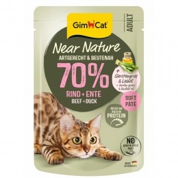 16xGimCatKattenvoerNearNatureRundEend85gr