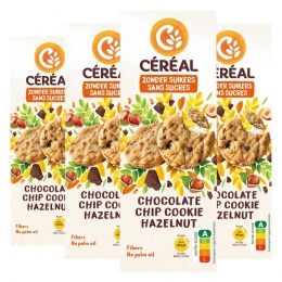 4xCralChocolateChipCookieHazelnoot130gr