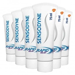 6xSensodyneTandpastaRapidReliefMint75ml