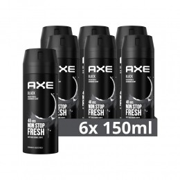 6xAxeDeodorantBodysprayBlack150ml
