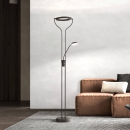 FISCHERHONSELDavosLEDvloerlampzwarthoogte180cm2-lampsCCT