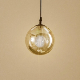 EMIBIGLIGHTINGHanglampGlassyzwartgrafietglas14cmE14