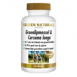 GratisVerzendingGoldenNaturalsGroenlipmosselCurcumalonga180capsules