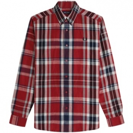 OverhemdLangeMouwFredPerryFpMadrasCheckShirt