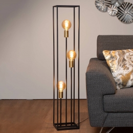 LucideVloerlampRubenzwart3-lamps