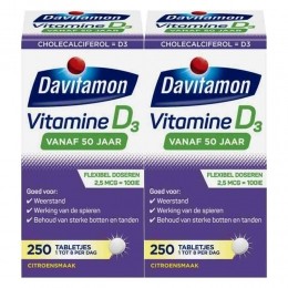 GratisVerzending2xDavitamonVitamineD3Vanaf50Jaar250tabletten