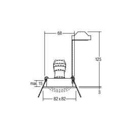 BRUMBERGinbouwspotTirrel-SGU10fittingmattitanium