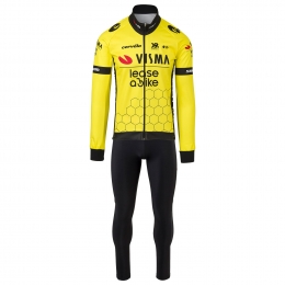 TEAMVISMALEASEABIKE2025Setwinterfietsjacklangekoersbroekset2