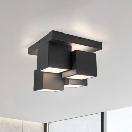 JUSTLIGHTPlafondlampTetrisijzer3000Kzwart