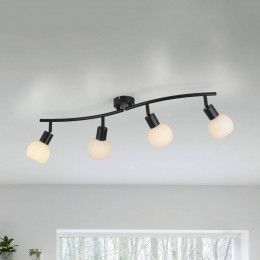 JUSTLIGHTGmbHJUSTLIGHTLokiplafondlamp4-lampszwartijzerglas