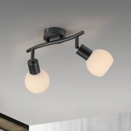 JUSTLIGHTGmbHJUSTLIGHTLokiplafondlamp2-lampszwartijzerglas