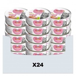 24xSmolkeKattenvoerSoftPatKalkoen80gr