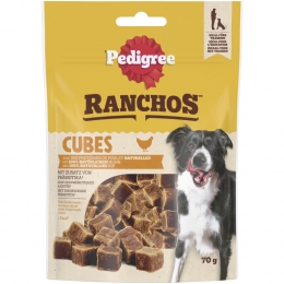 7xPedigreeRanchosCubesHondensnacksKip70gr