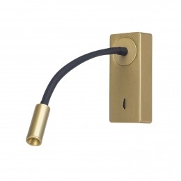 ForlightLEDwandlampMinegoudkleurigaluminiumhoogte14cm