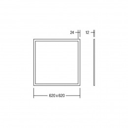 BRUMBERGAilisLEDpaneel62x62cmopaal3000K