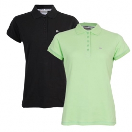 DonnayDonnayDames-2-Pack-PoloShirtLisa-ZwartampLemonGreen