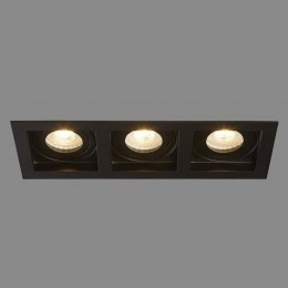 SearchlightInbouwlampGridThree3-lampszwart27x10cmaluminiumGU10