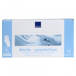 AbenaNitril-HandschoenenpoedervrijMaatLblauw100st