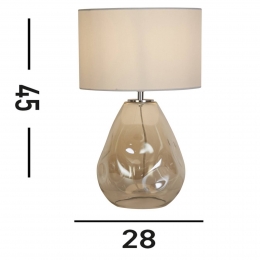 SearchlightDevontafellampwitcrmehoogte445cmtextielglas
