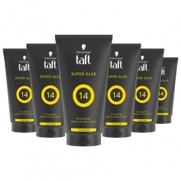 6xTaftMenPowerGelSuperGlueHold14150ml