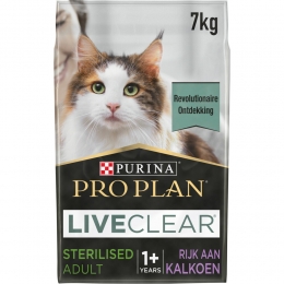 ProPlanKattenvoerDroogLiveClearSterilisedAdult1Kalkoen7kg