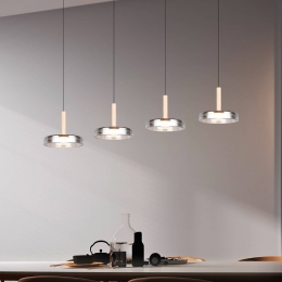 TrioLightingLEDhanglampCelestechroomhout115cm4-lampsglasdimbaar
