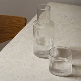 fermLIVINGkarafsetRippleSmallhelderglas2-delig