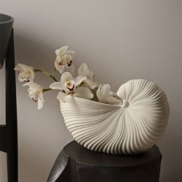 fermLIVINGShellvaaswitbreedte31cmkeramiek