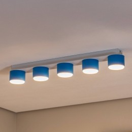Eko-LightPlafondlampCloudybalk5-lampsblauw