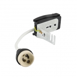 Deko-LightGU10fittingmetafstandhouderwitkabel10cmmax35W
