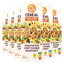 6xCralChocolateChipCookieHazelnoot130gr