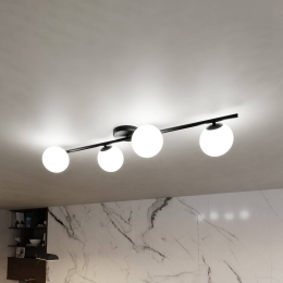 EulunaPlafondlampGlassy4-lampslineairzwartopaal