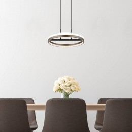 GloboDellaLEDhanglamp40cmdonkergrijsmetaal