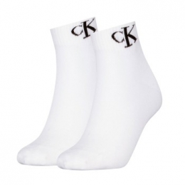 CalvinKlein2stuksWomenMonogramQuarterSocksActie