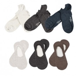 Topeco6stuksMenBambooMixSneakerAndNoShowSockActie