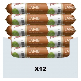 12xPrinsNatureCareHypoallergeenHondenvoerWorstLamRijst250gr