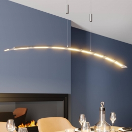 LindbyLEDhanglampManoninhoogteverstelbaargrijsmetaal