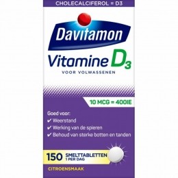 GratisVerzendingDavitamonVitamineD10MCGVolwassenen150smelttabletten