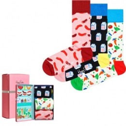 Happysocks3stuksFoodieSocksGiftBoxActie