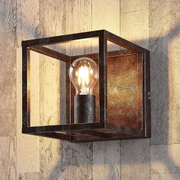 LindbywandlampEminbreedte18cmroestkleurigmetaal