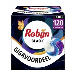 3xRobijnWascapsules3-in1BlackVelvet40stuks
